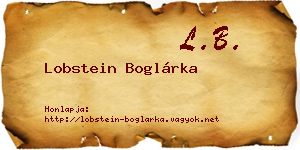Lobstein Boglárka névjegykártya
